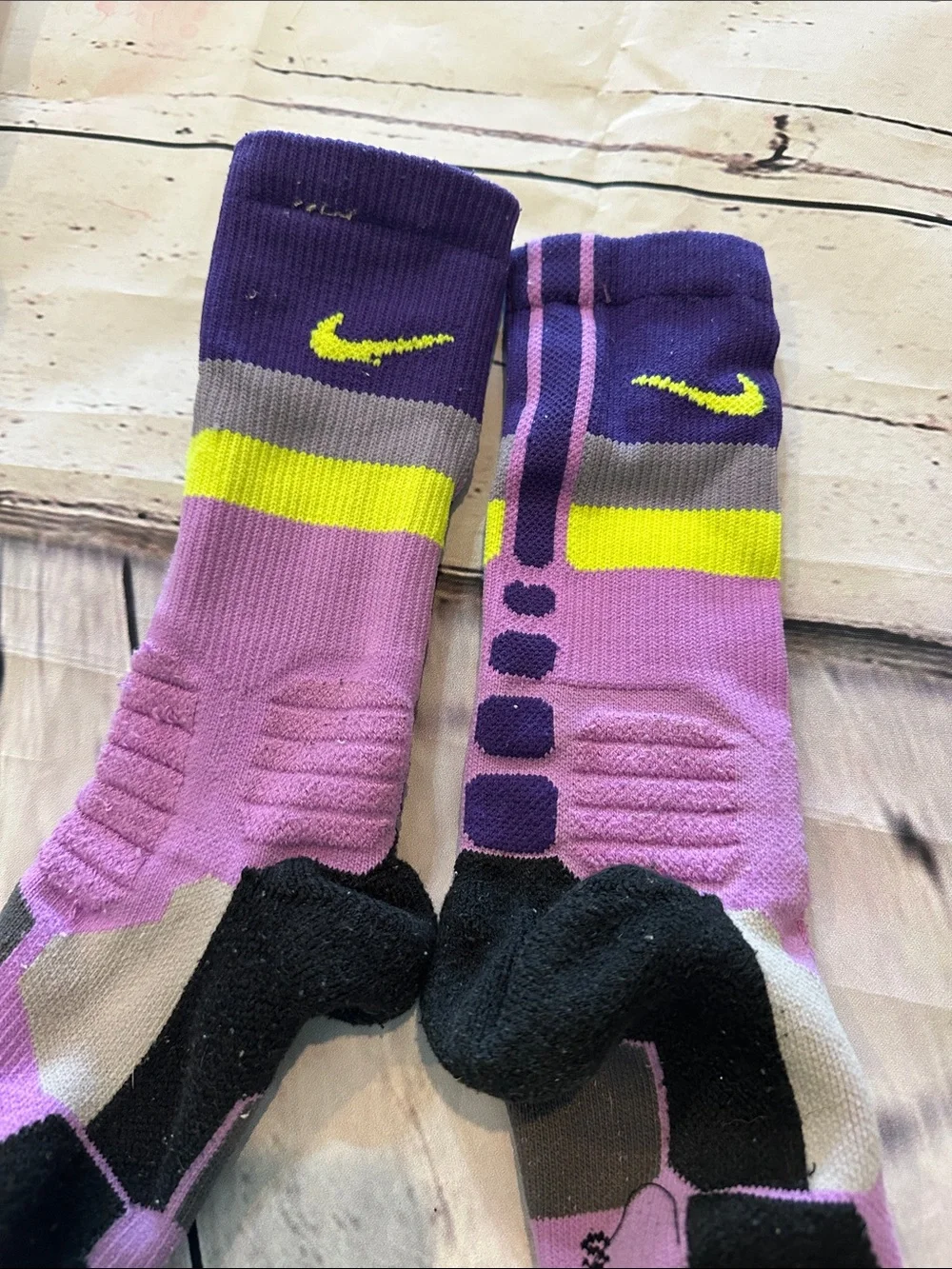 Nike & LeBron Performance Crew Socks - Purple/Black - 2-Pair